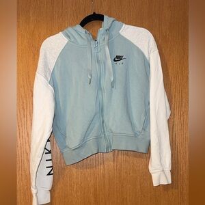 Nike Air Women's Color-Block Full-Zip Cropped Hoodie Size Medium